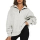thumbnail image 4 of Half Zip Long Sleeve Pullover Long Sleeve Oversized Blouse Comfortable  for Woman for Autumn ANGGREK Otros, 4 of 6