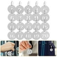 Sourcemall Numbered Tags With Key Ring Stainless Steel Circle