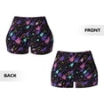 thumbnail image 5 of Kdxio Colorful Guitar Print Workout Shorts for Women Seamless Soft Smooth Gym Yoga Scrunch Active Shorts, 5 of 9