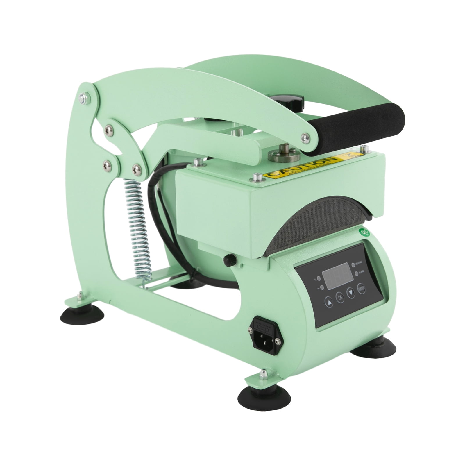 Hat Heat Press Machine for Caps Clamshell Sublimation Transfer with 2 Interchangeable Hat Pads Light Green