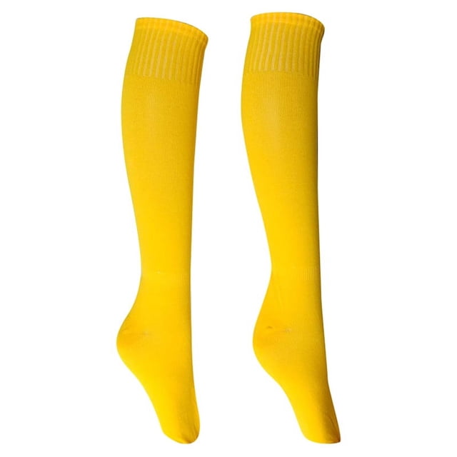 Calcetines de fútbol para adultos, elásticos, para estudiantes, para hombres y mujeres, deportivos, de grosor medio, de color sólido, de longitud media
