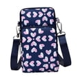 thumbnail image 4 of Bolso para teléfono, ligero, ajustable, con correa para el hombro, estuche de transporte con cremallera, bolso de hombro, para compras, Corazón Sunnimix monedero del teléfono, 4 of 8