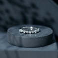 thumbnail image 6 of Rosec Jewels Lab Created Diamond Heart Eternity Ring (Ef-Vs Quality Certified) - Love Ring for Valentines Day, 14K White Gold, US 3.00, 6 of 9