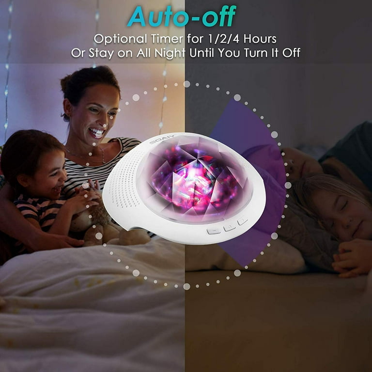 SOAIY Aurora Northern Light Projection LED Night Light Lamp with 8 Lighting  Mode & Speaker, Relaxing Light Show for Baby Kids and Adults, Mood Light  for Baby Nu…