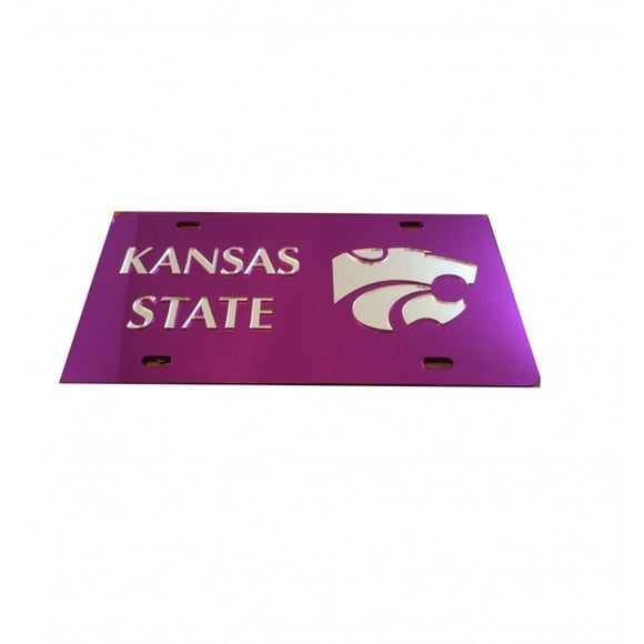Kansas State Purple Silver Laser Cut License Plate