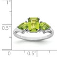 thumbnail image 2 of 925 Sterling Silver Rhodium Peridot Ring, 2 of 2