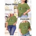 thumbnail image 4 of Anbech Women's Christmas Plus Shirt Graphic Short Sleeve Ladies Tops Casual Loose Xmas Tshirts, 4 of 9
