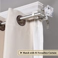thumbnail image 2 of Juego de barra de cortina doble para ventanas, barras decorativas para cortinas, longitud ajustable de 28 a 48 pulgadas, 3/4 pulgadas de diámetro, níquel dorado, acabados cuadrados acrílicos, níquel dorado de 48 a 84 pulgadas, 2 of 5