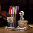 thumbnail image 4 of Skeleton Makeup Brush | Skeleton Toothbrush Holder | Halloween Skeleton Resin Statue | Pencil Container Holder Desk Decor Skeleton Pen Holder Fun Halloween Decorations, 4 of 6