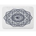 thumbnail image 1 of Occult Bath Mat, Abstract Ornamental Eye with Ethnic Mandala Form Providence Energy in Action Design, Non-Slip Plush Mat Bathroom Kitchen Laundry Room Decor, 29.5 X 17.5 Inches, Black White, Ambesonne, 1 of 2