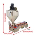 thumbnail image 4 of INTBUYING Paste Mixing Filling Machine Pneumatic Vertical Hopper Anti-drip Piston Filler Machine With Stirrer Speed Control 110V 50-500ml, 4 of 23