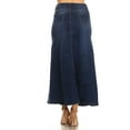 thumbnail image 3 of Fashion2Love Women’s Plus/Junior size Mid Rise A-Line Long Jeans Maxi Denim Skirt, 3 of 7