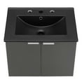 thumbnail image 6 of Modway Maybelle 24" Wall-Mount Bathroom Vanity in Gray Black, 6 of 9