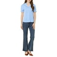 thumbnail image 2 of INSPIRE CHIC Chemise à Manches Courtes pour Femmes avec Col et Boutons devant, 2 of 6
