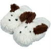 Cuddlee Pet Medium Slippers, White Dog