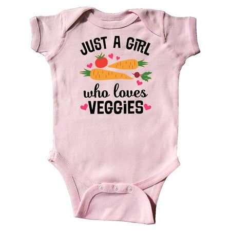 

Inktastic Just A Girl Who Loves Veggies Gift Baby Girl Bodysuit