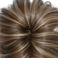 thumbnail image 5 of Messy Bun Hair Piece Claw Clip in Hair Buns Hair Piece for Women Straight Short High Ponytail Extension Tousled Updo Faux Hair Bun Scrunchies for Women and Girls (Brown Mix Ash Blonde), 5 of 6