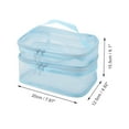 thumbnail image 2 of Unique Bargains 1 Pc Large Capacity Visible Drawstring Makeup Bag for Vacation Travel Mesh Fabric Blue, 2 of 6