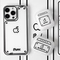 thumbnail image 3 of Funda de teléfono translúcida esmerilada para iPhone, carcasa protectora de silicona, línea bidimensional, cómic, iPhone 13 Pro Max, iPhone 14, 12, 11, XS, XR, X, 3 of 4