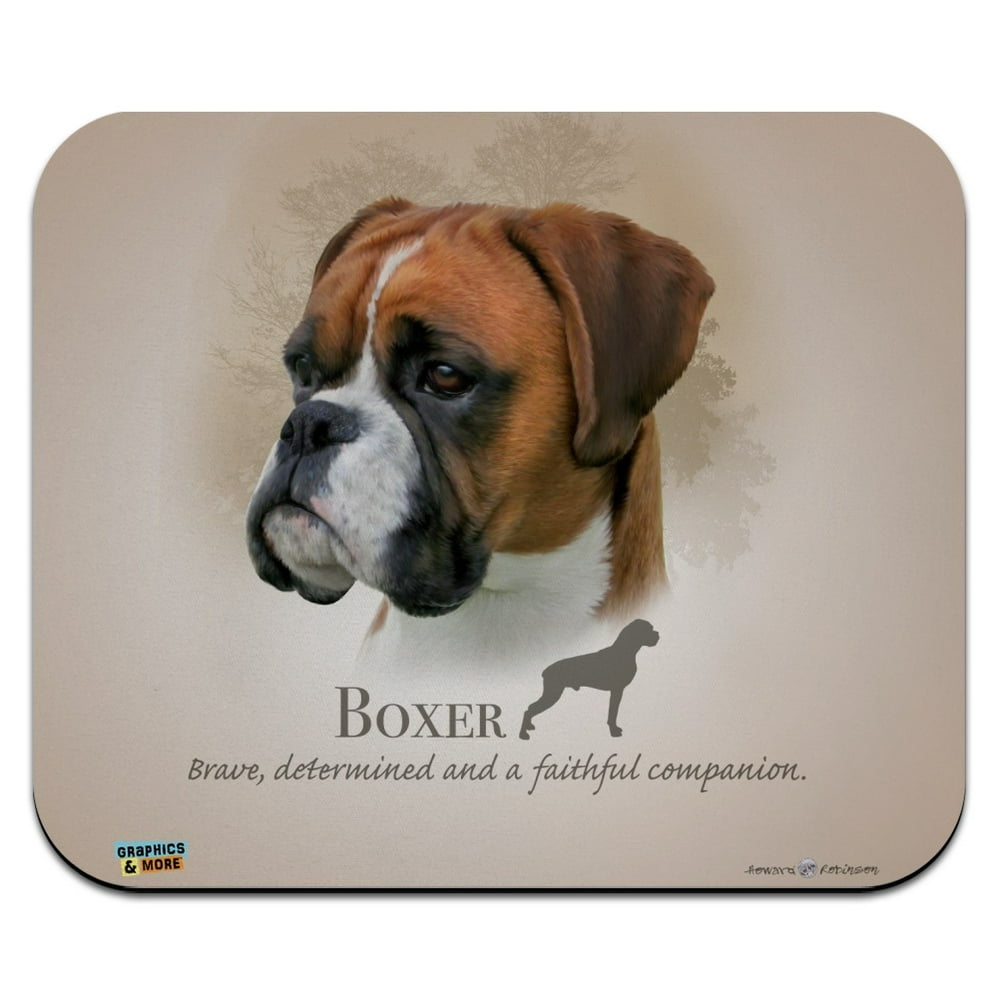Boxer Dog Breed Low Profile Thin Mouse Pad Mousepad