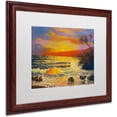 thumbnail image 2 of Trademark Fine Art "Maui Sunset" Canvas Art by Manor Shadian, White Matte, Wood Frame, 2 of 4