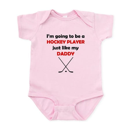 

CafePress - Hockey Player Like My Daddy Body Suit - Baby Light Bodysuit Size Newborn - 24 Months