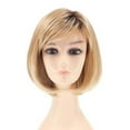 thumbnail image 4 of Guoxxzi Girl Natural Gold Party Wig Short Full Straight Hair Fashion Synthetic Wig, 4 of 5