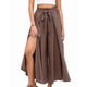 thumbnail image 2 of Pantalones de Playa Casuales, Holgados, Estilo Palazzo, de Cintura Alta y Abertura para Mujer, Estilo Bohemio, con Bolsillos para Verano. Marrón S, 2 of 9