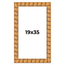 19x35 Frame Beige Real Wood Picture Frame Width 3 inches | Interior Frame Depth 0.5 inches |