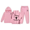 thumbnail image 3 of MuXiKeJi Clothes girls valentine outfit size 7,Toddler Girl Outfits Letter Print Soft Hoodie Pullover Tops Sweatsuit Pants Children Fall Winter Clothes, 3 of 4