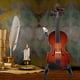 thumbnail image 2 of Mini modelo de instrumento musical, mini modelo de violín de madera, accesorios de casa de muñecas para escritorio, mesita de noche, decoración del hogar, 2 of 5