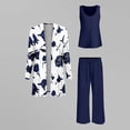 thumbnail image 4 of Hvot&aat 3 Piece Outfits for Women Slim Long Sleeve Cardigan Sleeveless Top Wide Leg Pants Casual Sets for Wedding Guest Party, 4 of 4