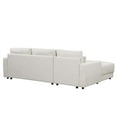 thumbnail image 3 of MAYEERTY 103' Convertible L-shaped Modular Sectional Sofa with Removable Back Cushions and 3 Pillows,Beige, 3 of 16