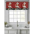 thumbnail image 4 of Chef Valances for Windows, Rod Pocket Kitchen Valance Curtains - Soft & Washable Small Window Treatment for Living Room,&nbsp;Bathroom, Buffalo Plaid Black Red , 42x12 Inch, 1 Panel, 4 of 9