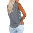 thumbnail image 2 of Dellytop Womens Summer Crew Neck Sleeveless Solid Color Tank Tops, 2 of 4