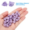thumbnail image 4 of Unique Bargains Mini Satin Ribbon Roses Tiny Fabric Flowers Embellishments Rosettes Applique Purple 50 Pcs, 4 of 5