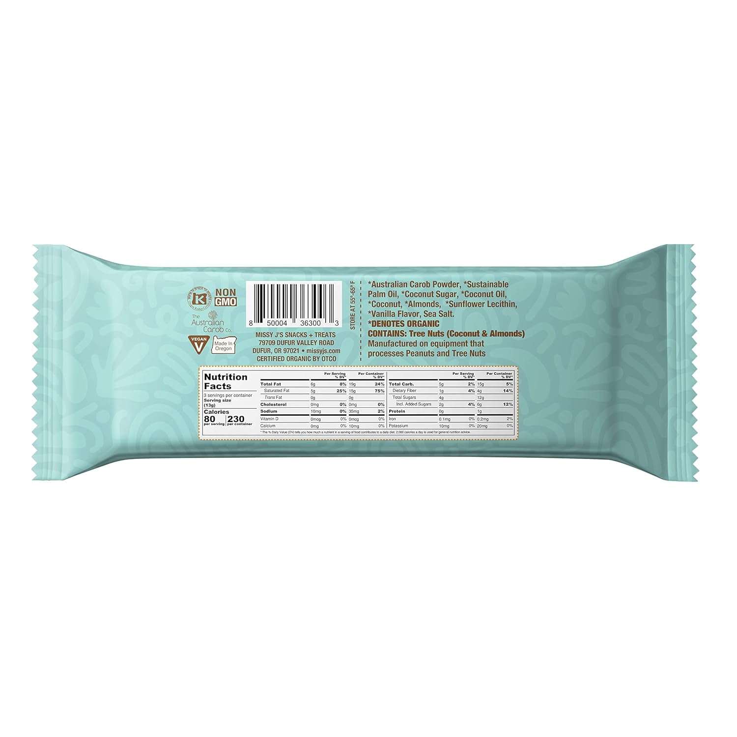 Missy J’s Organic Carob Truffley Treats Sampler Pack, 3 Flavor Healthy Low Calorie Snack 12 Pack