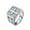 Silver, variant on Men's Stainless Steel Vintage Cool Solid 15mm Honeycomb Pattern Cross Crucifix Biker Ring European and American Style Gold Size 11