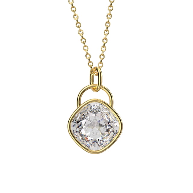 Collar para Mujer con Cristal Fino Swarovski en forma de Rombo– Bañado en Oro 14k- Collar Elegante y Brillante-Collares de Mujer de Moda- Joyería para Mujer de Moda- Regalo especial Ortiz Espinosa Temporada