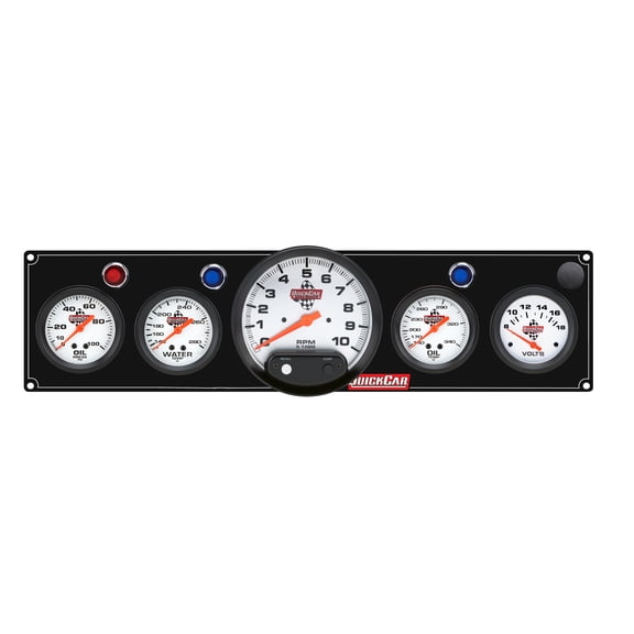 QUICKCAR RACING PRODUCTS 4-1 Gauge Panel OP/WT/OT/VT Black partNumber: 61-6757