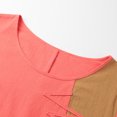 thumbnail image 2 of Mujeres Algodón Vestido Vintage Contraste O Cuello Mangas cortas Empalme Mediados de-pantorrilla Romacci Vestido, 2 of 7