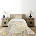 thumbnail image 4 of Ambesonne Pastel Quilted Bedspread Set 2 Pcs, Retro Polka Dots Funky, Twin Size, Multicolor, 4 of 5