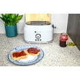 thumbnail image 5 of Culinary Chef Retro 2-Slice Toaster, 900W Stainless Steel with Adjustable Browning, Crumb Tray, and Reheat/Defrost Function - White, 5 of 10
