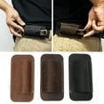 thumbnail image 2 of Leather Knife Sheath Men EDC Organizer Retro Belt Carrying Knife Holder Pocket Folding Knife Holster Horizontal Scabbard for Adventurers Belt,Coffee, 2 of 8