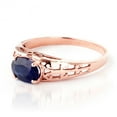 thumbnail image 4 of Galaxy Gold 14k Solid Rose Gold Filigree Ring with 1.15 Carat (CTW) Natural Blue Sapphire-2394R (10), 4 of 7