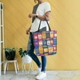 thumbnail image 4 of FORMRS Womens Canvas Tote Bag with Zipper Inner Pocket Shoulder Handbag, Blue Jam, 4 of 7