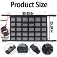 thumbnail image 2 of Car Ceiling Cargo Net Pocket, Kvago 35.4"x25.6" Double-Layer Mesh Car Roof Storage Organizer for Truck SUV Travel Long Road Trip Camping Interior Accessories, 2 of 8