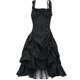 thumbnail image 2 of Vestidos góticos largos de verano sin mangas para mujer de Naughtyhood, vestido steampunk de tiras en capas con corsé con cremallera, cuello regular, falda con volantes, vestido formal de encaje,, 2 of 6