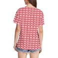 thumbnail image 5 of Puntoco Liquidación de blusas cortas para mujer Blusas estampadas de moda para mujer Camiseta de manga corta Cuello redondo, 5 of 5
