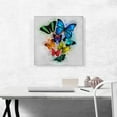 thumbnail image 2 of ARTCANVAS Green Blue Yellow Orange Butterfly Wings Insect Canvas Art Print - Size: 18" x 18" (1.50" Deep), 2 of 9